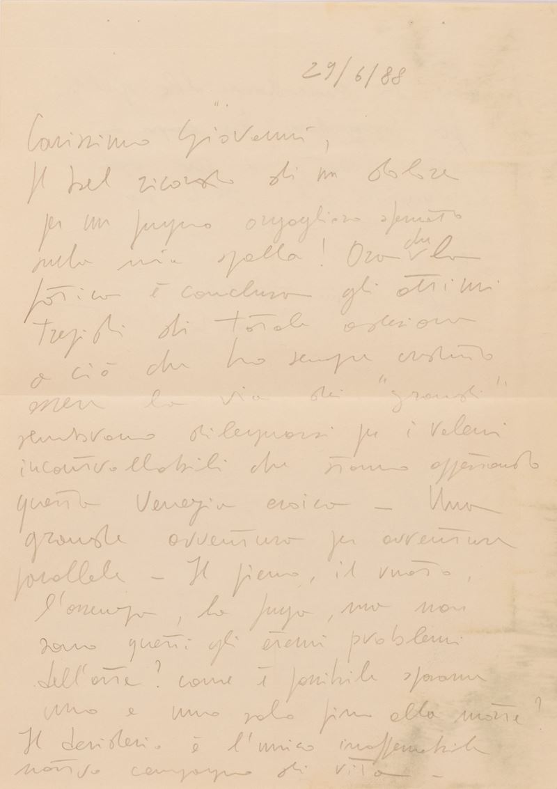 Lettera a Giovanni Carandente