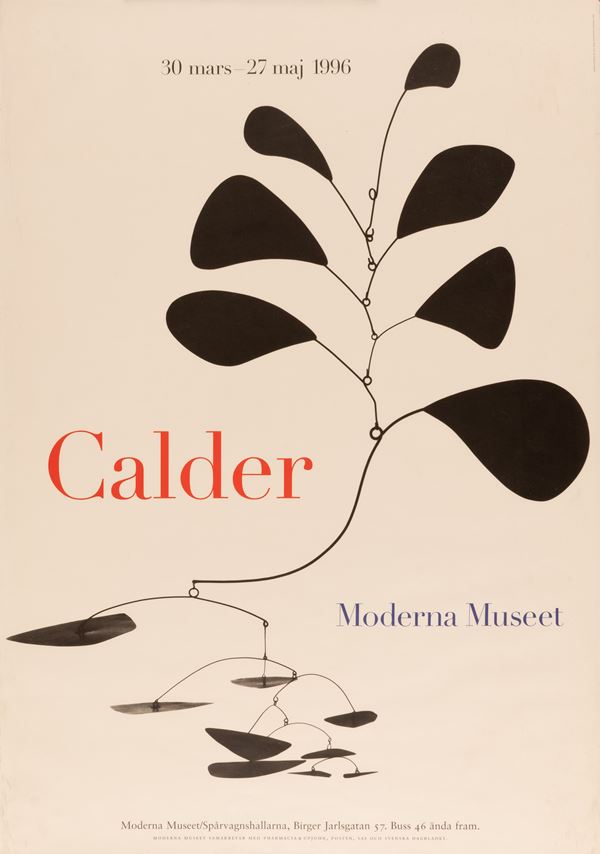 Manifesto della mostra di Alexander Calder all Moderna Museet di Stoccolma (30 marzo- 27 maggio 1996)