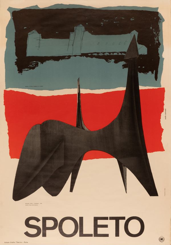 Manifesto della mostra di Alexander Calder del Teodelapio a Spoleto