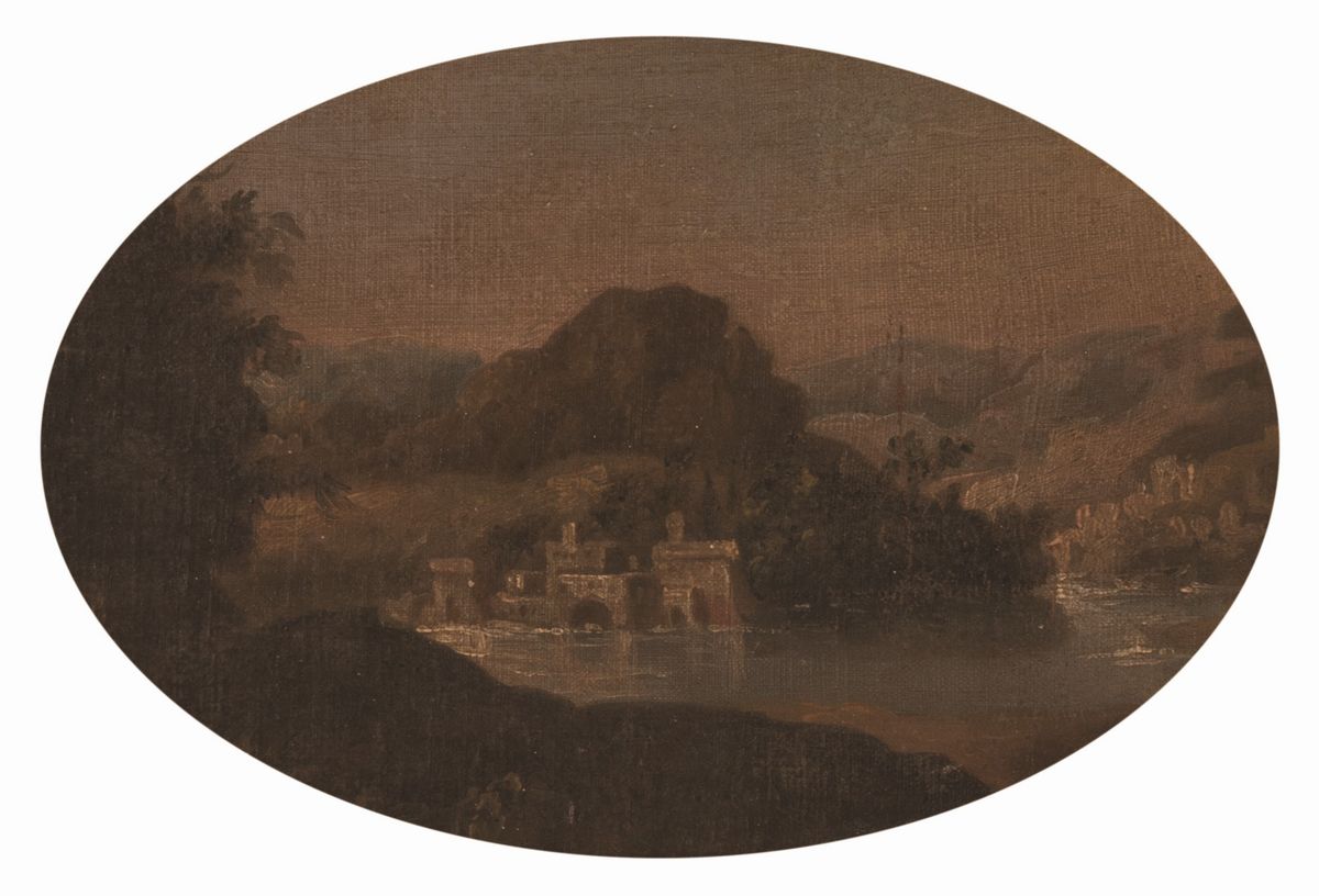 Scuola Veneta XVIII Secolo - Coppia di Paesaggi