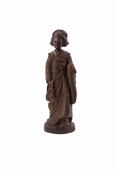 Scultura Raffigurante Geisha