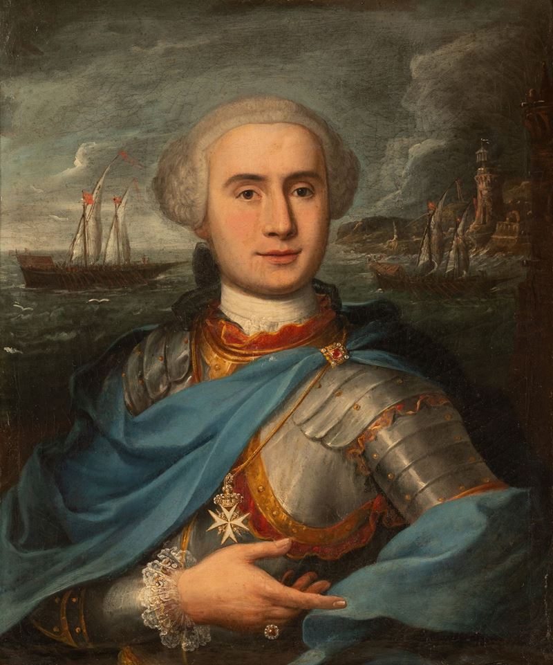 Pompeo Batoni - Ritratto del Comandante di Galere Giovanni Ferretti in Armatura