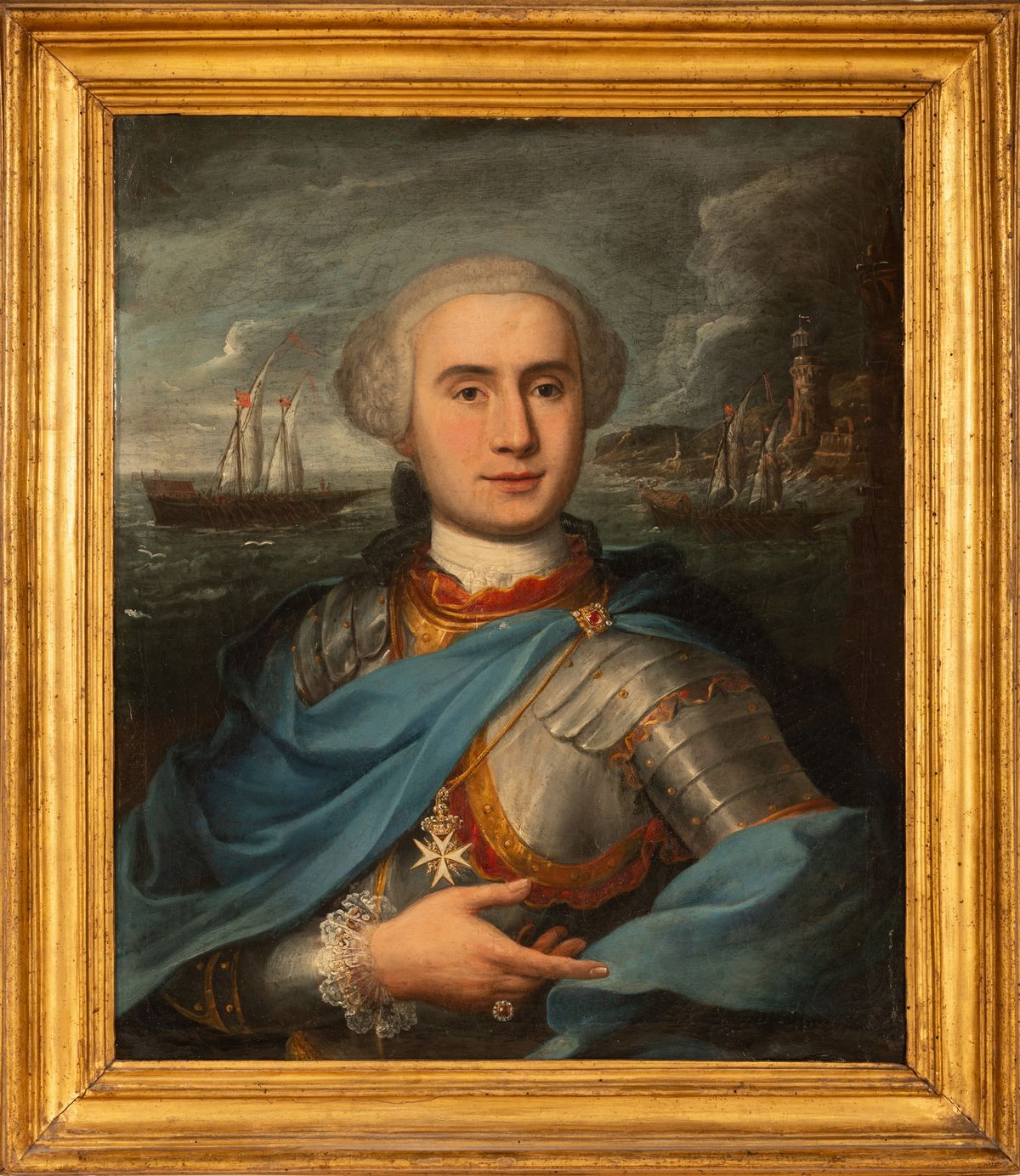 Pompeo Batoni - Ritratto del Comandante di Galere Giovanni Ferretti in Armatura