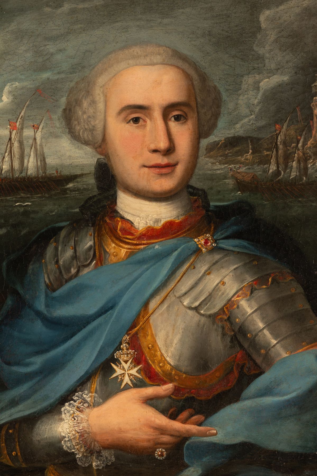 Pompeo Batoni - Ritratto del Comandante di Galere Giovanni Ferretti in Armatura