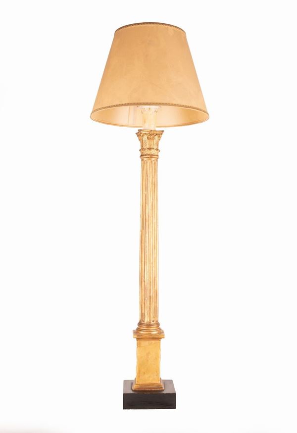 Manifattura romana del XIX secolo : Table lamp  (XIX century)  - Carved and gilded wood - Auction Auction: Paintings, Collectables and Antique Furniture - Gliubich Casa d'Aste