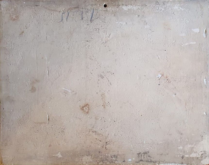 Nicola Cappelletti Attr. - Coppia di Mattonelle Raffiguranti Paesaggi con Ruderi e Figure