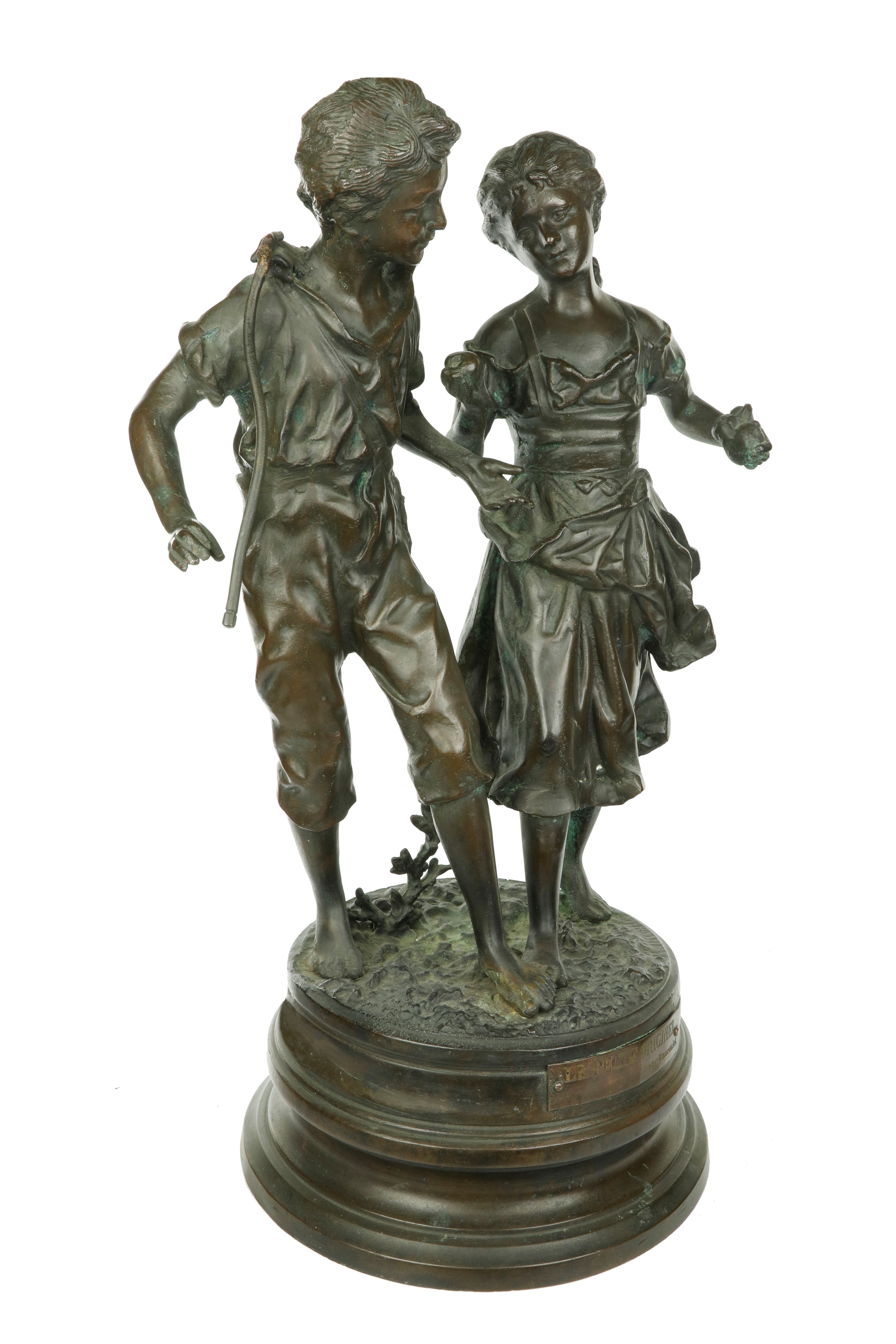 Ernest Rancoulet - Grande Scultura in Bronzo "le Pèche Original"