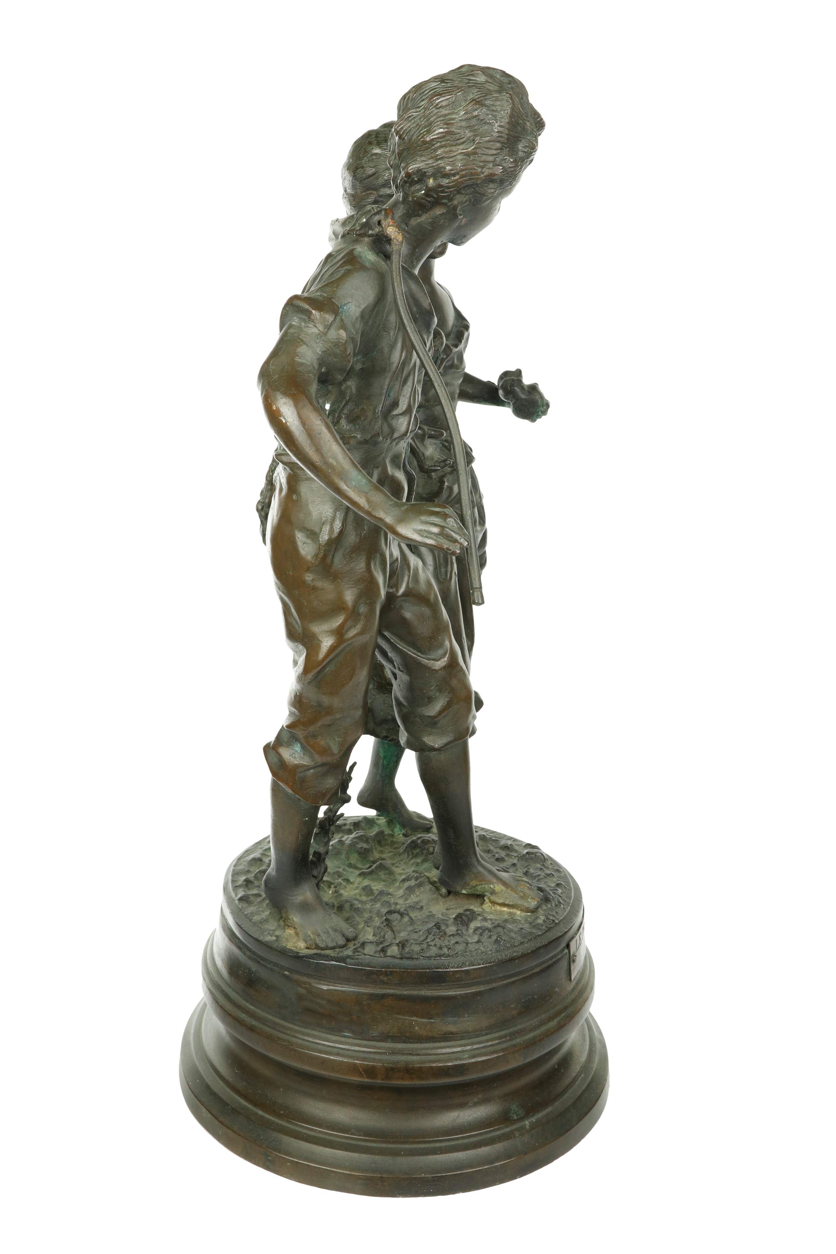 Ernest Rancoulet - Grande Scultura in Bronzo "le Pèche Original"