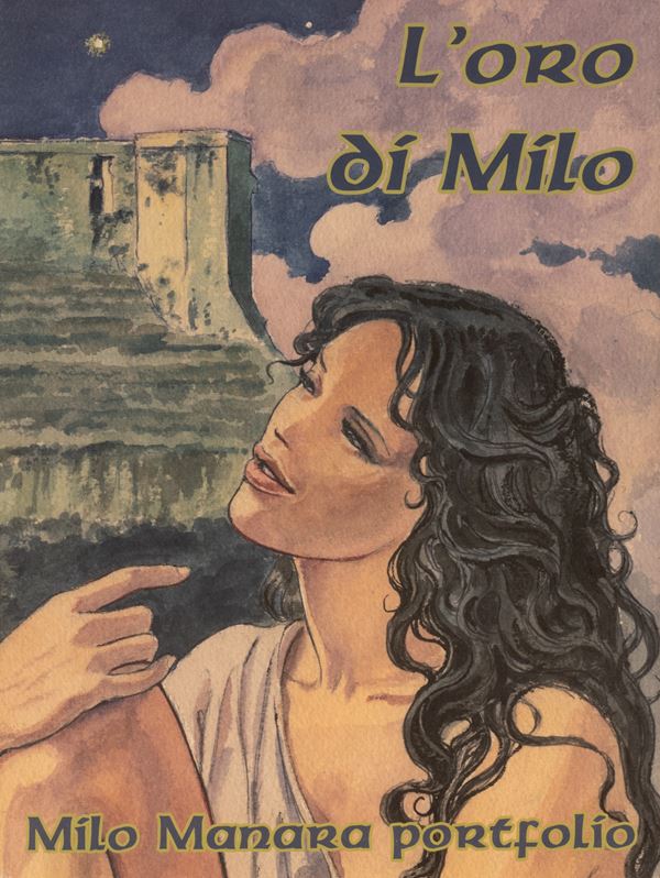 Milo Manara - L'oro di Milo. Cartella di 10 litografie su cartoncino.