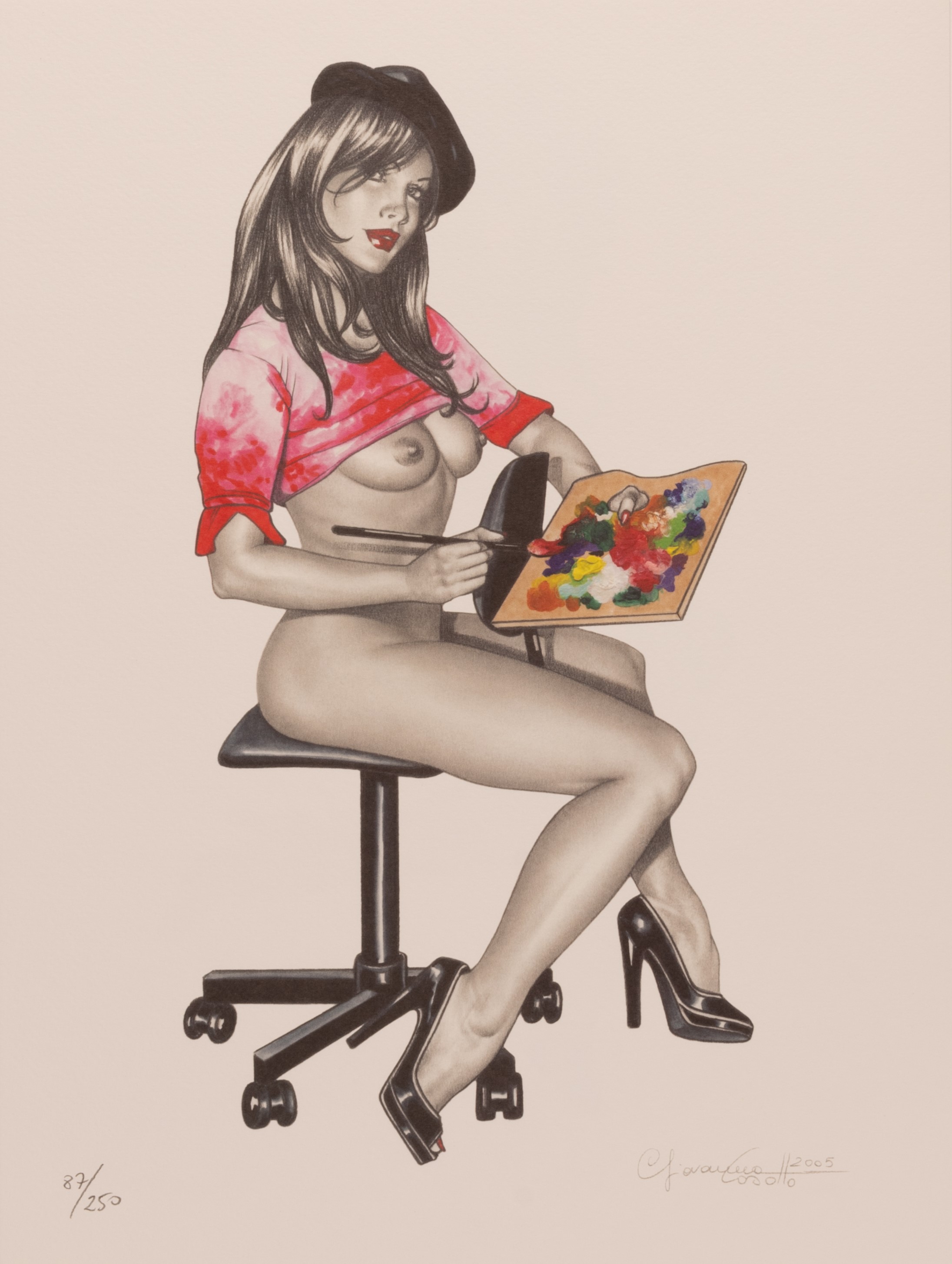 Giovanna Casotto - Pin Ups. Cartella di 12 Litografie su Cartoncino Goffrato