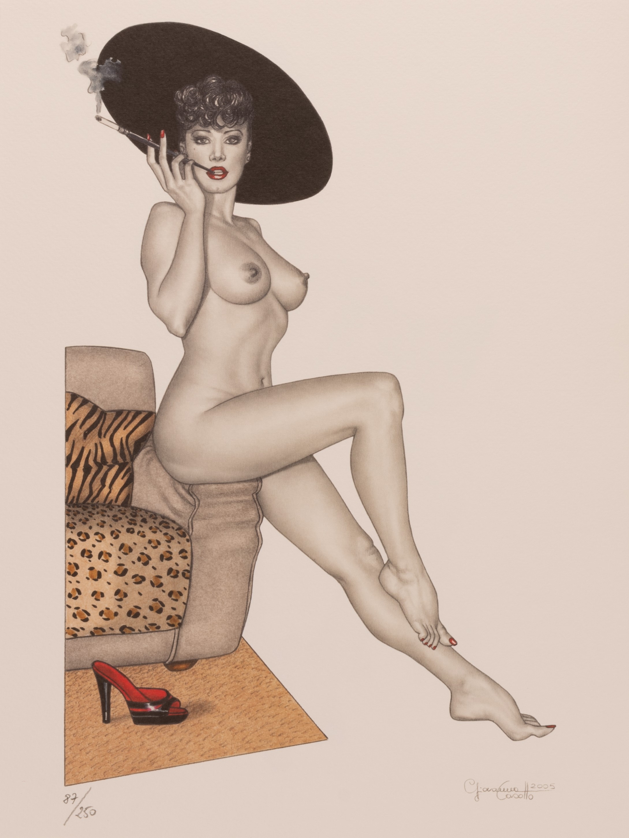 Giovanna Casotto - Pin Ups. Cartella di 12 Litografie su Cartoncino Goffrato