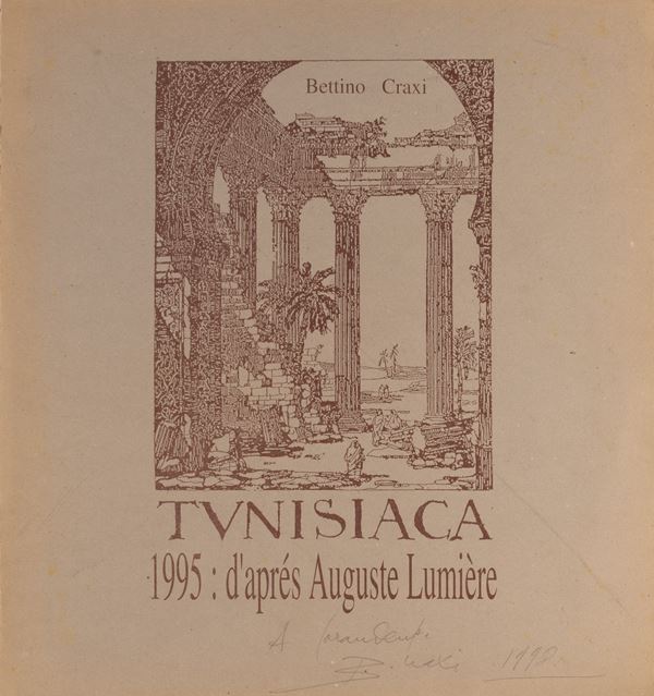 Bettino Craxi - Tunisiaca. 195: d'après Auguste Lumièere. Cartella di 5 litografie su cartoncino goffrato