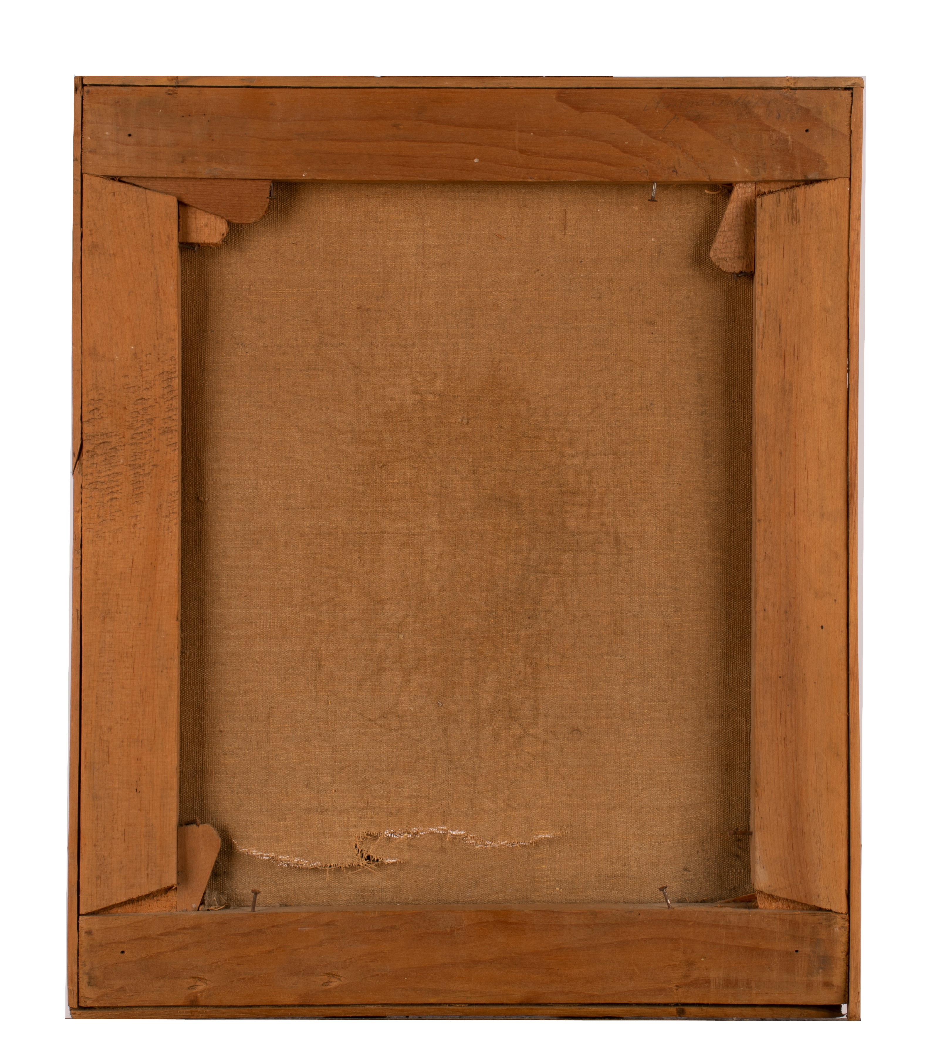 Dipinto raffigurante fanciulla con vestito azzurro