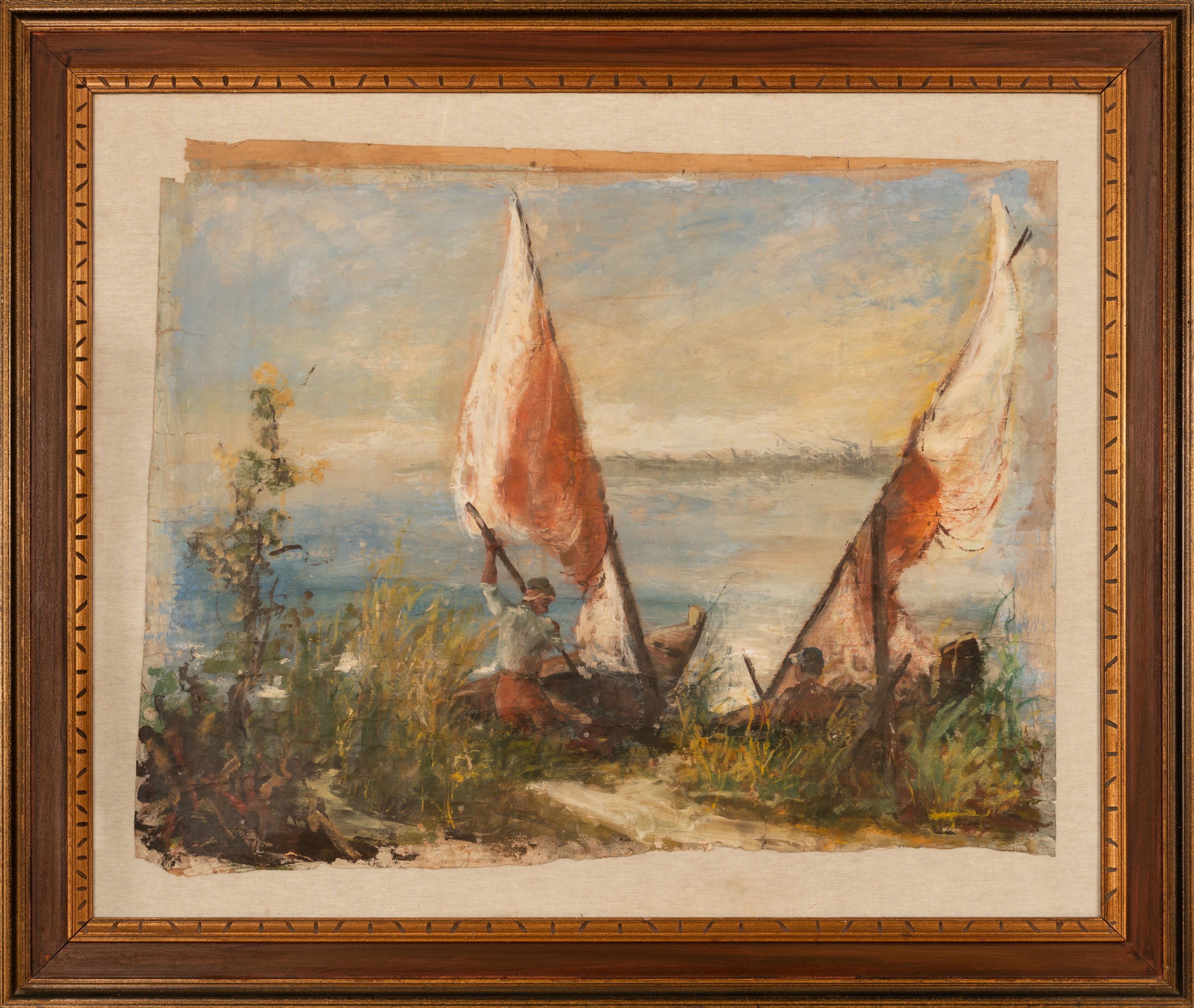 Marina con pescatori e Vele