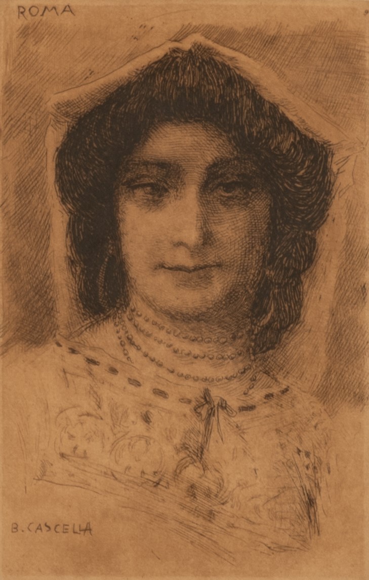 Basilio Cascella - Coppia di Cartoline di Roma e del Piemonte