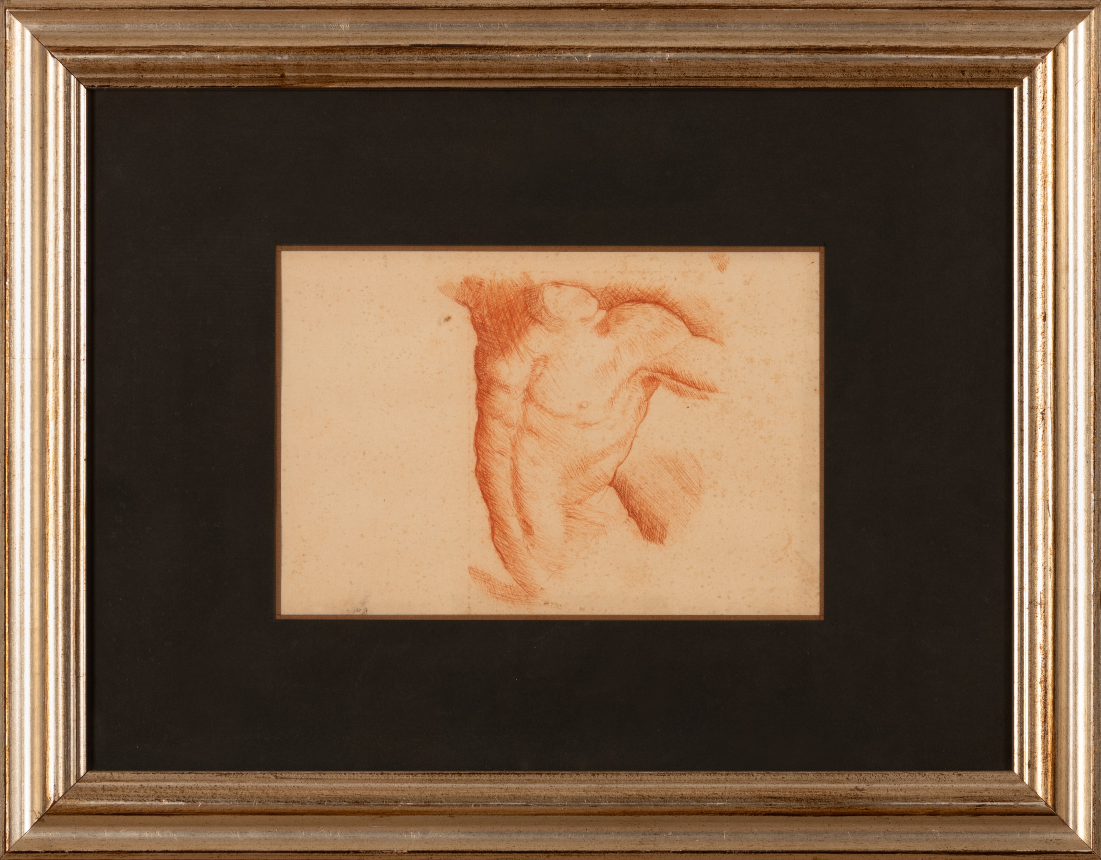 Lotto di tre sanguigne studi del corpo umano
