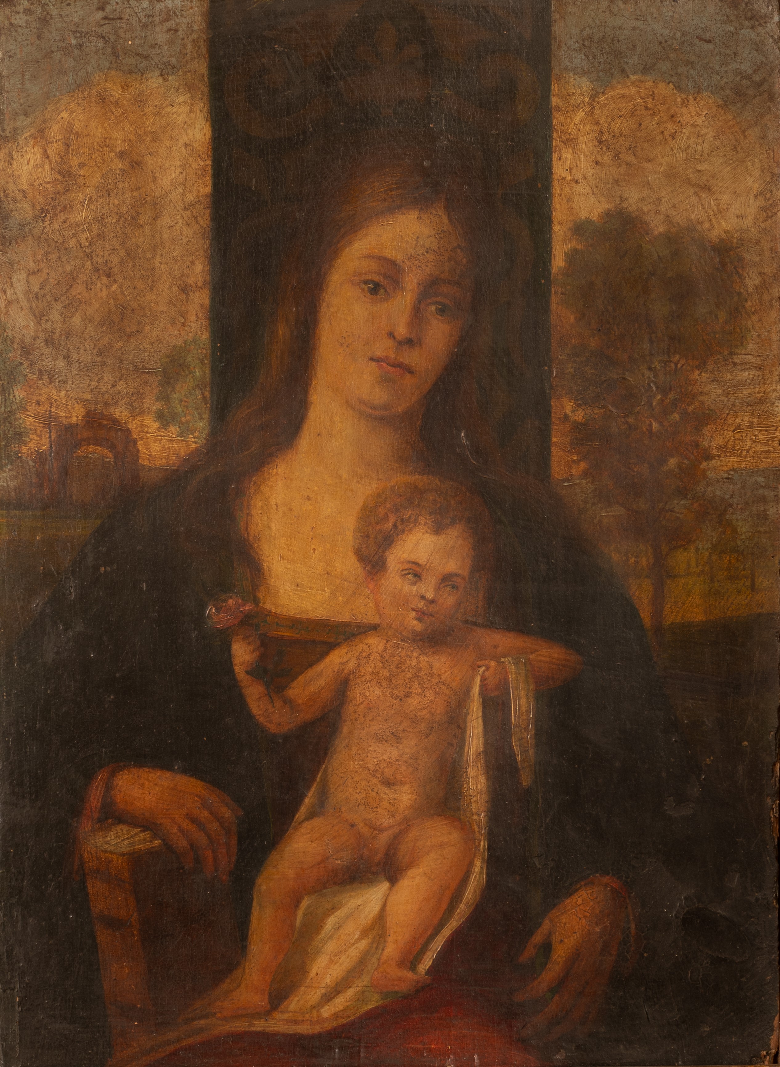 Pittore Veneto tra la Fine del XVI e gli Inizi del XVII Secolo - Madonna della Rosa