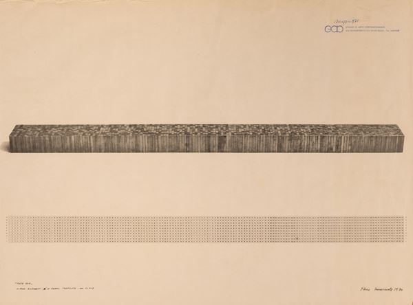 Ettore  Innocente - Take One n. 1500 elementi in ferro trafilato cm 1x1x7