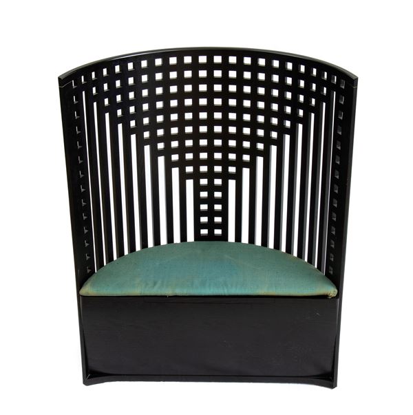 Charles Rennie Mackintosh - Willow 1 armchair in lacquered ash wood 