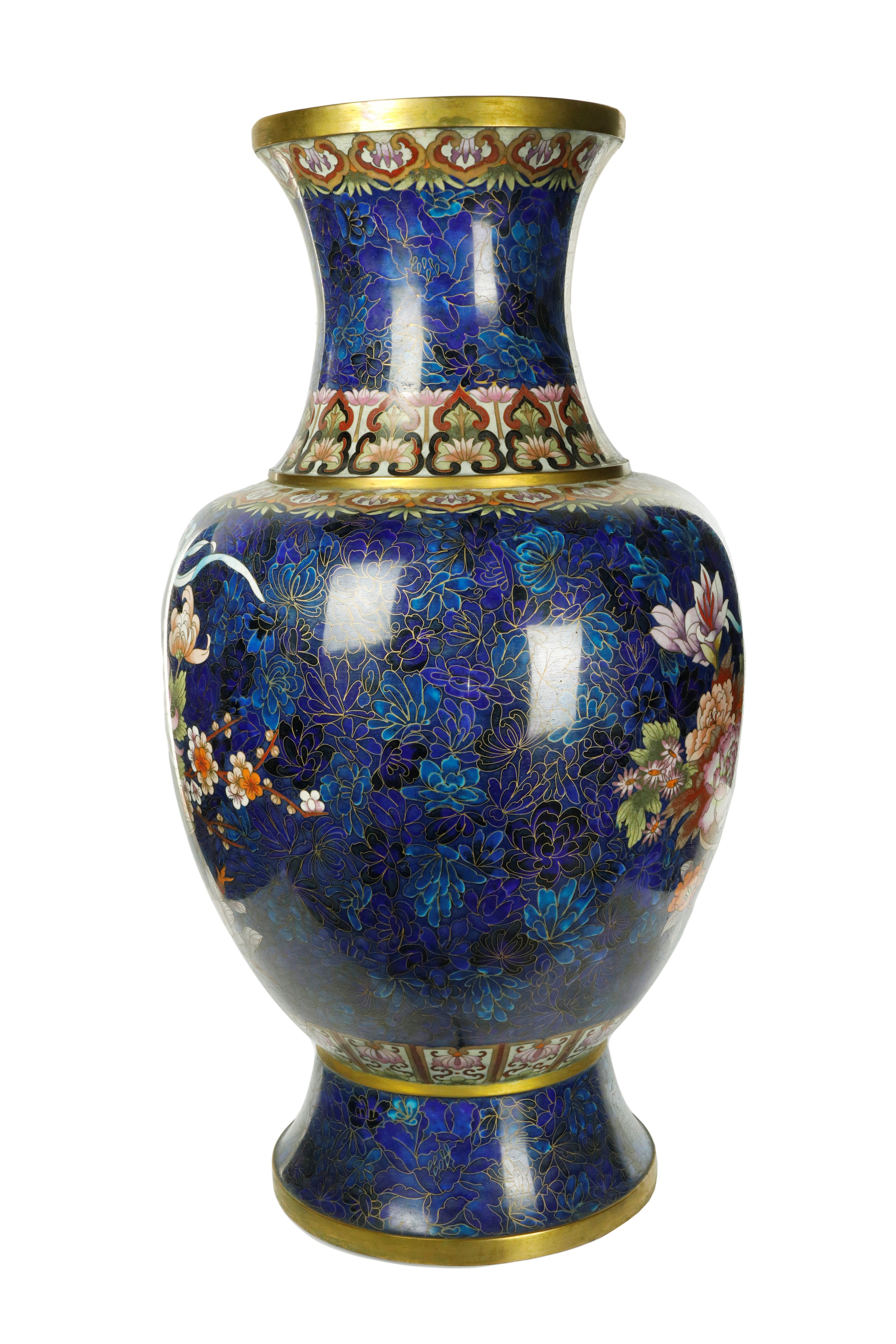 Grande vaso blu cloisonnet