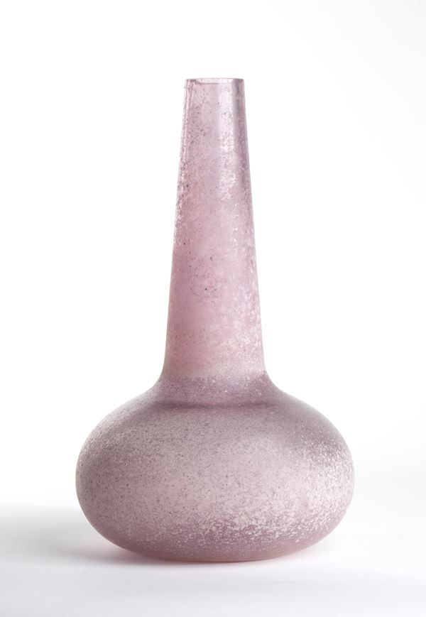 Pink glass vase