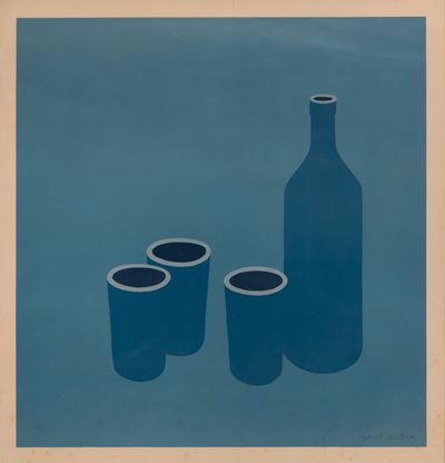 Bottle And Cuos. Poster Realizzato in Occasione della Personale Dell'artista Presso Studio Marcon...