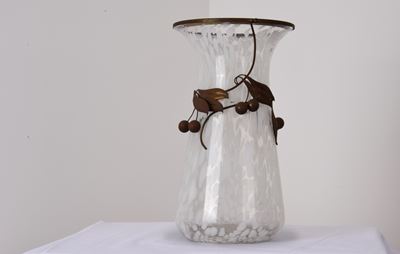 Vaso in Vetro e Ottone