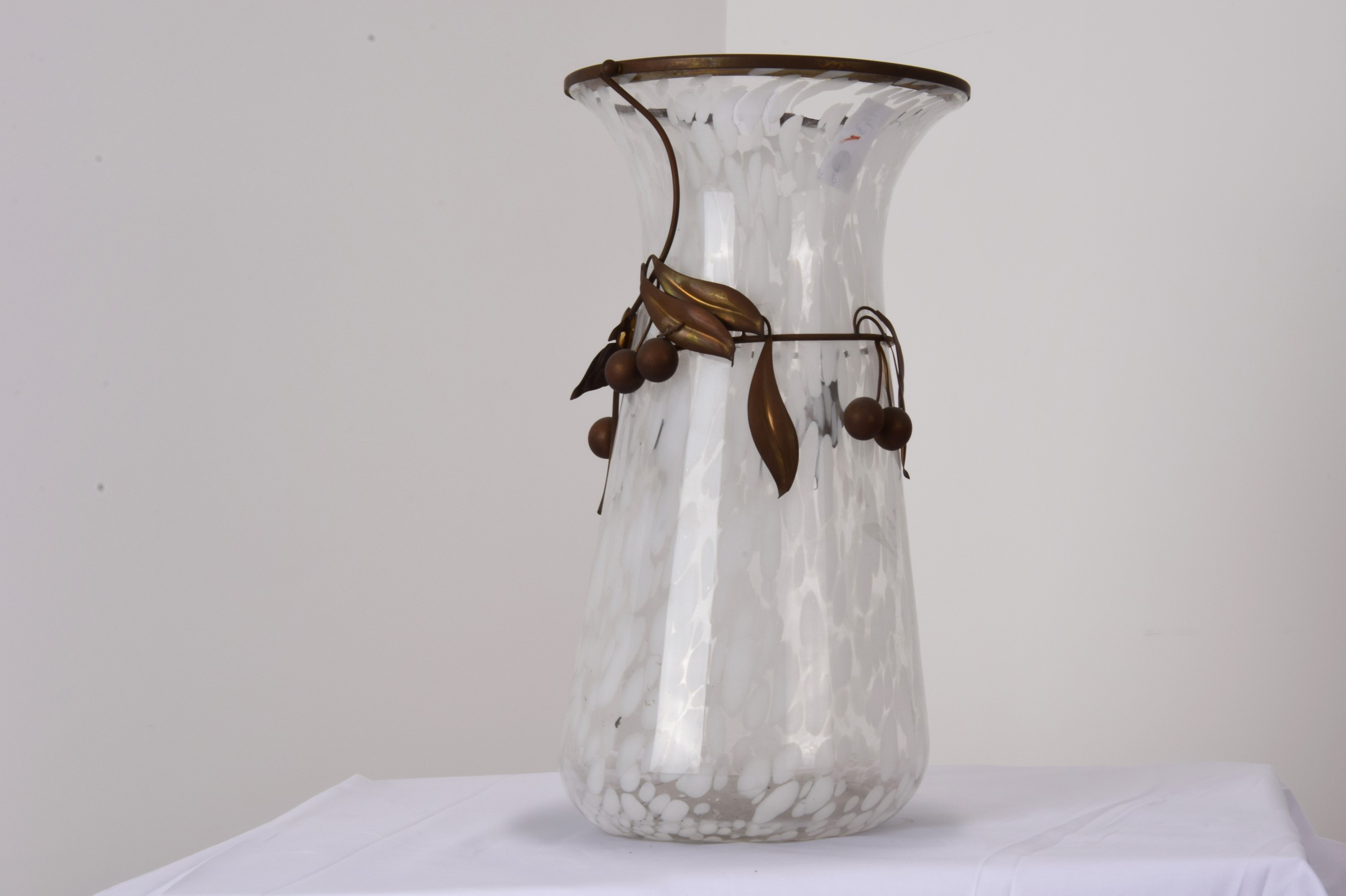 Vaso in Vetro e Ottone