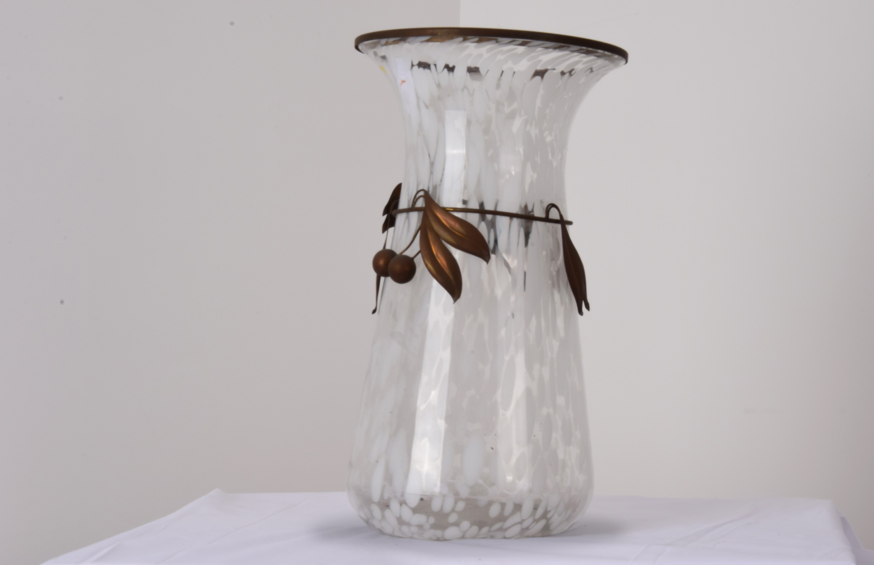 Vaso in Vetro e Ottone