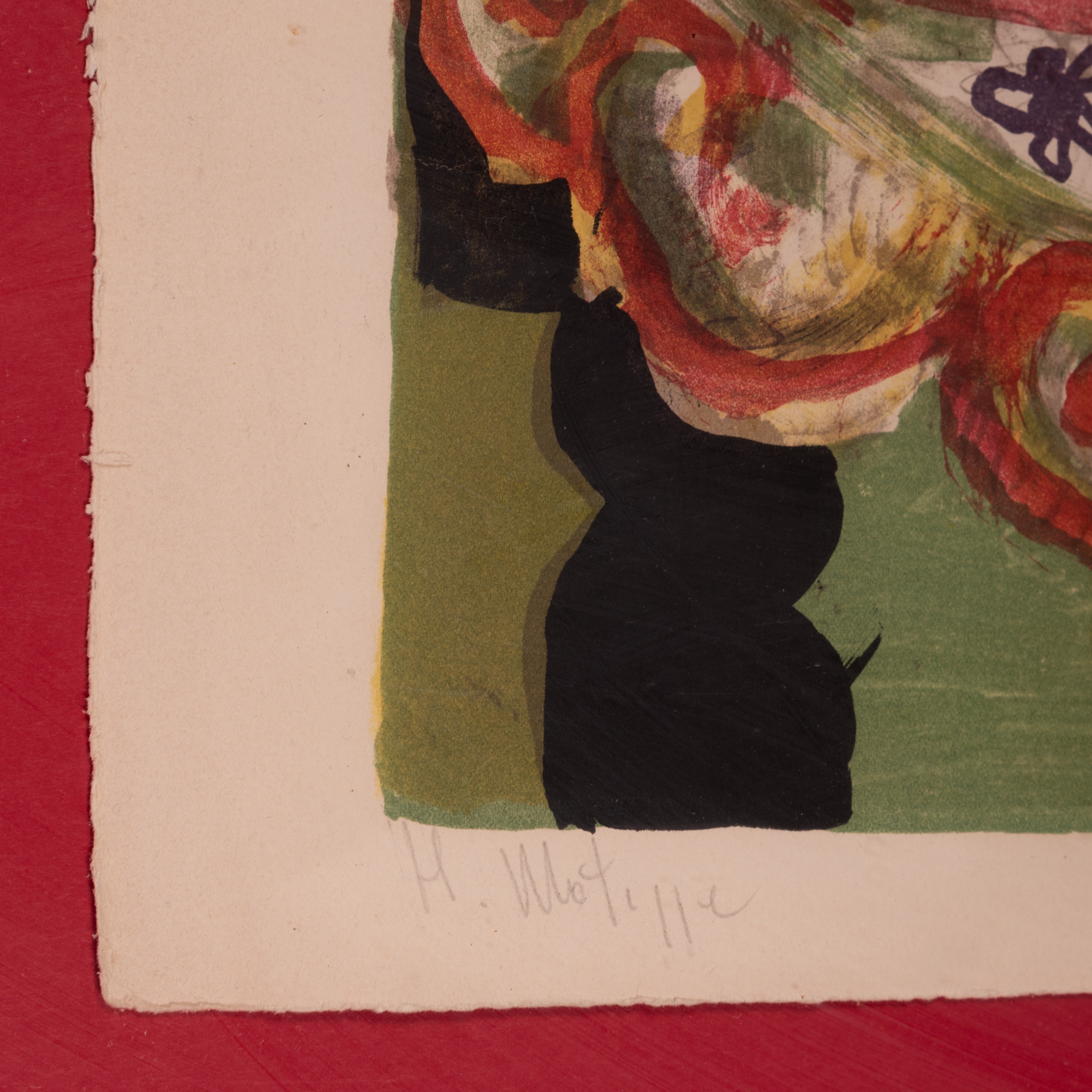 Natura morta nello studio verde