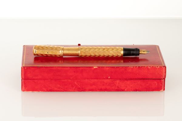 Penna stilografica laminata in oro