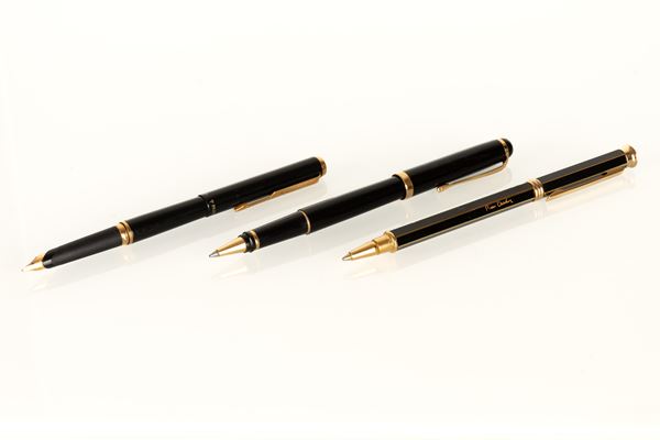 Set di 3 penne di cui 2 roller (Parker e Pierre Cardin) e 1 stilo Parker