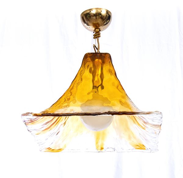 Lampadario La Murrina in vetro di Murano soffiato e ottone 