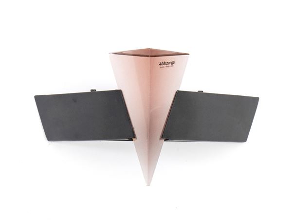 Applique in vetro rosa Mazzega