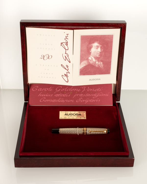 Penna stilografica  Aurora - Modello Carlo Goldoni (1993) - edizione limitata .