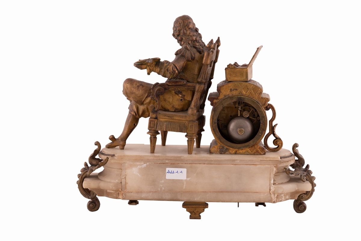 Orologio in bronzo e onice