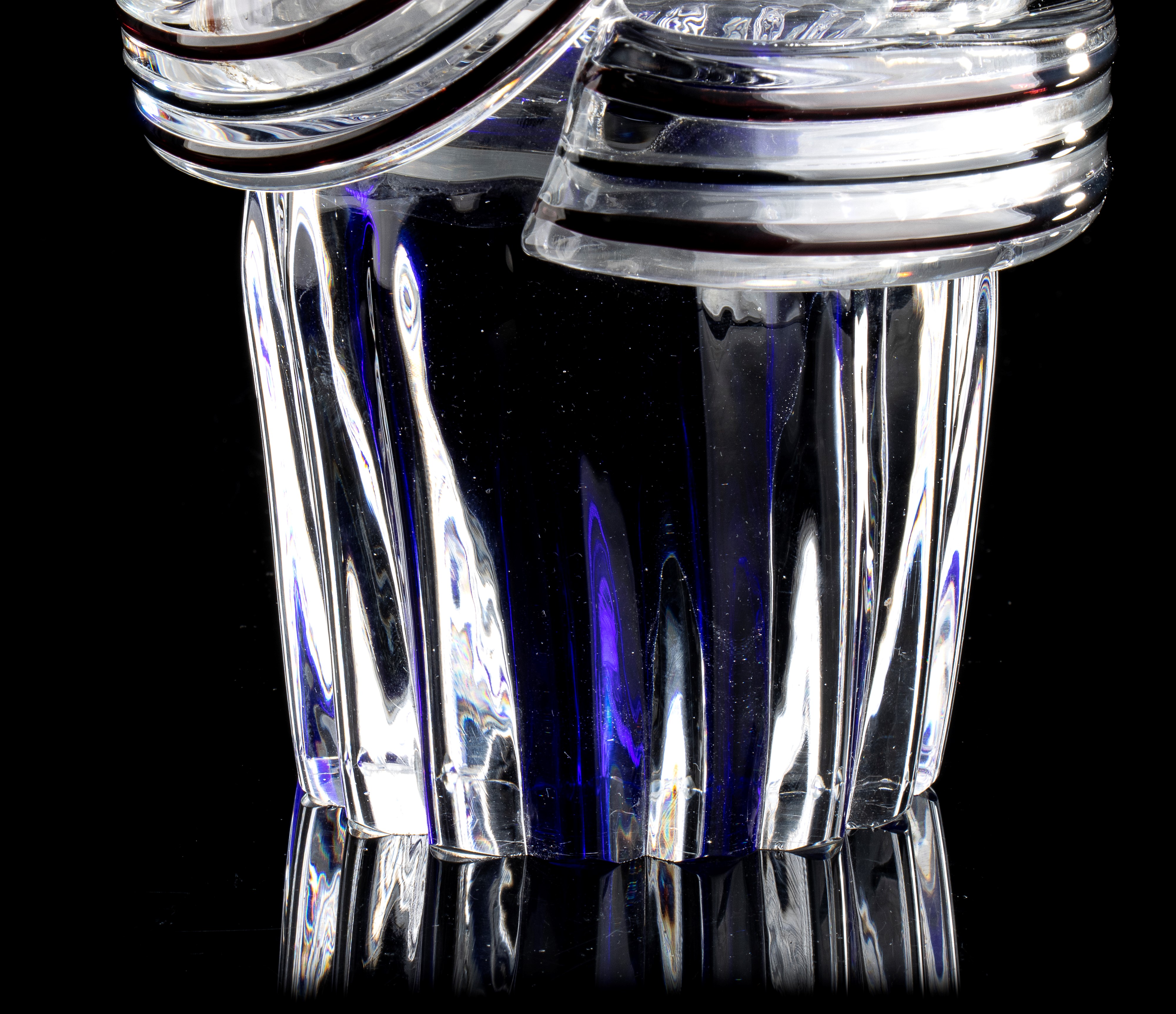 Vaso in vetro soffiato di Murano con lavorazione a murrine, grande vaso