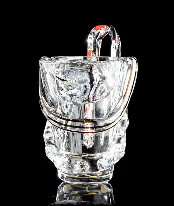 Vaso in vetro di murano con murrine