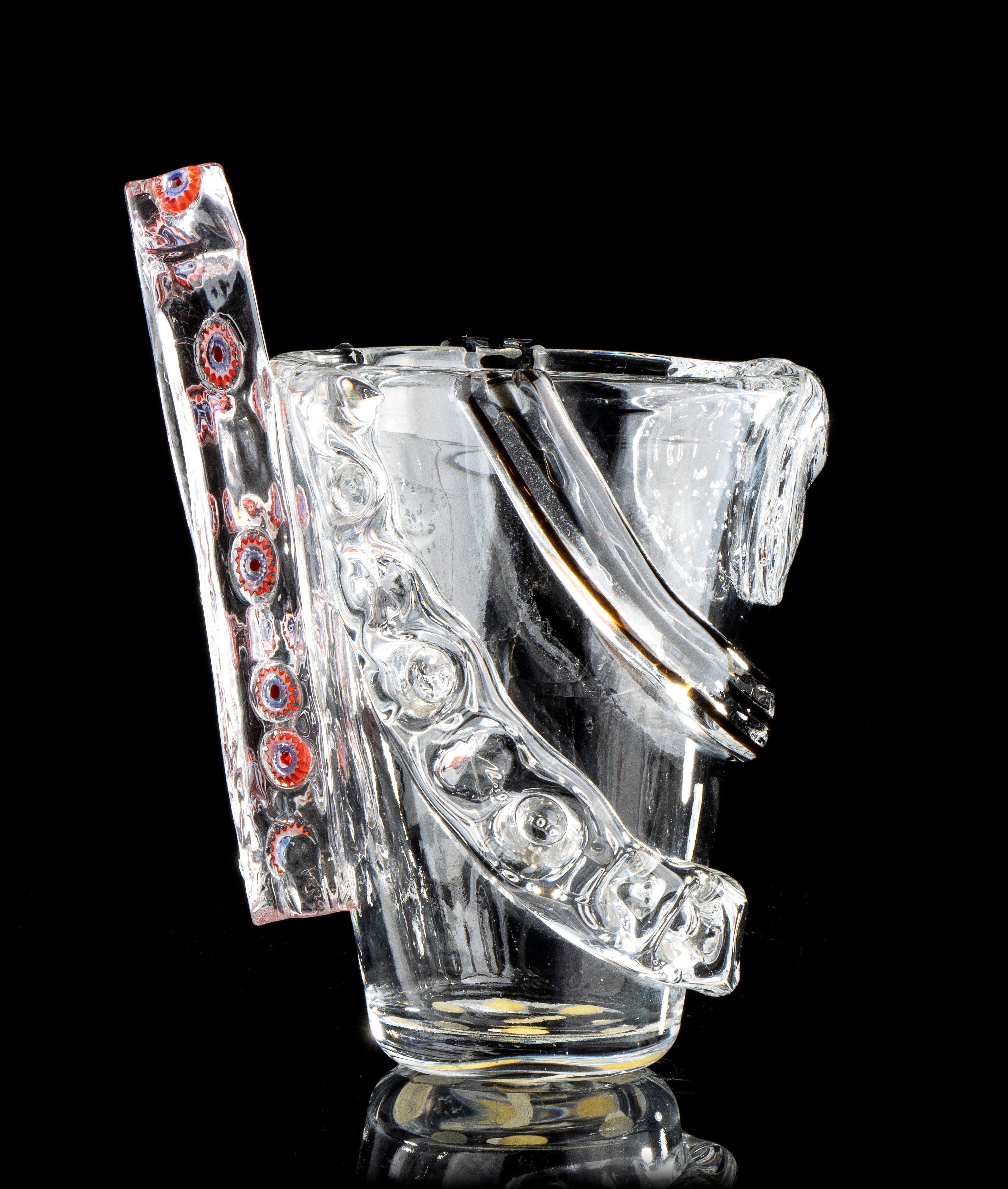 Vaso in Vetro di Murano con Murrine