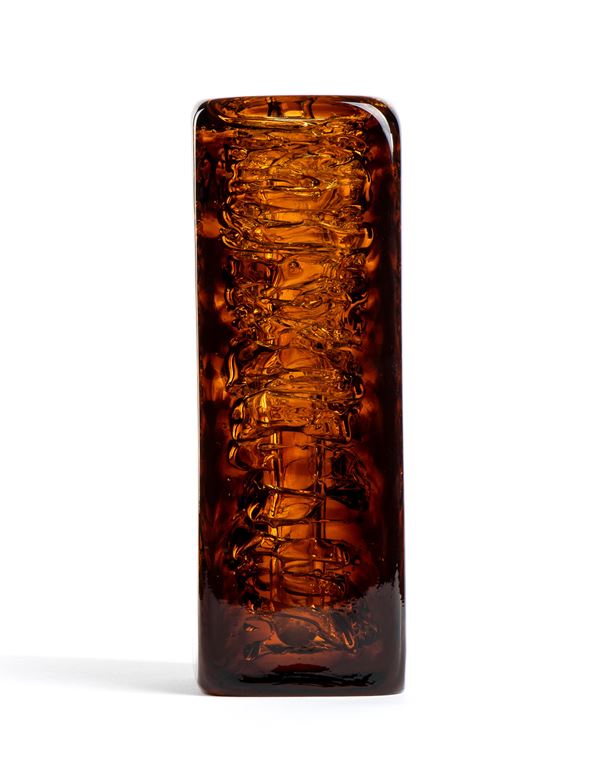 Vizner Frantisek - Whirlpool vase in amber tones 