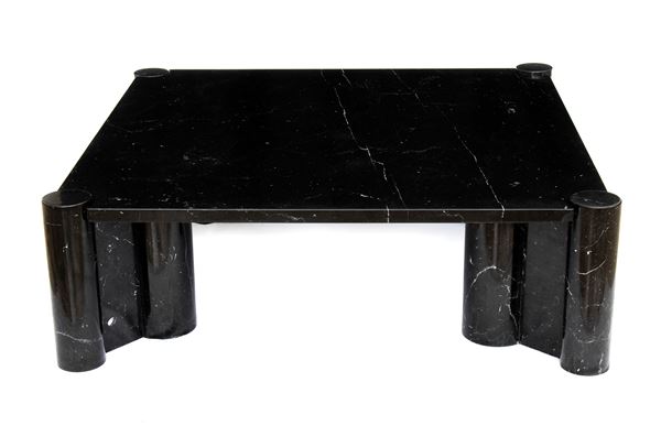 Gae  Aulenti - Living room table in black marble marquinia mod. Jumbo