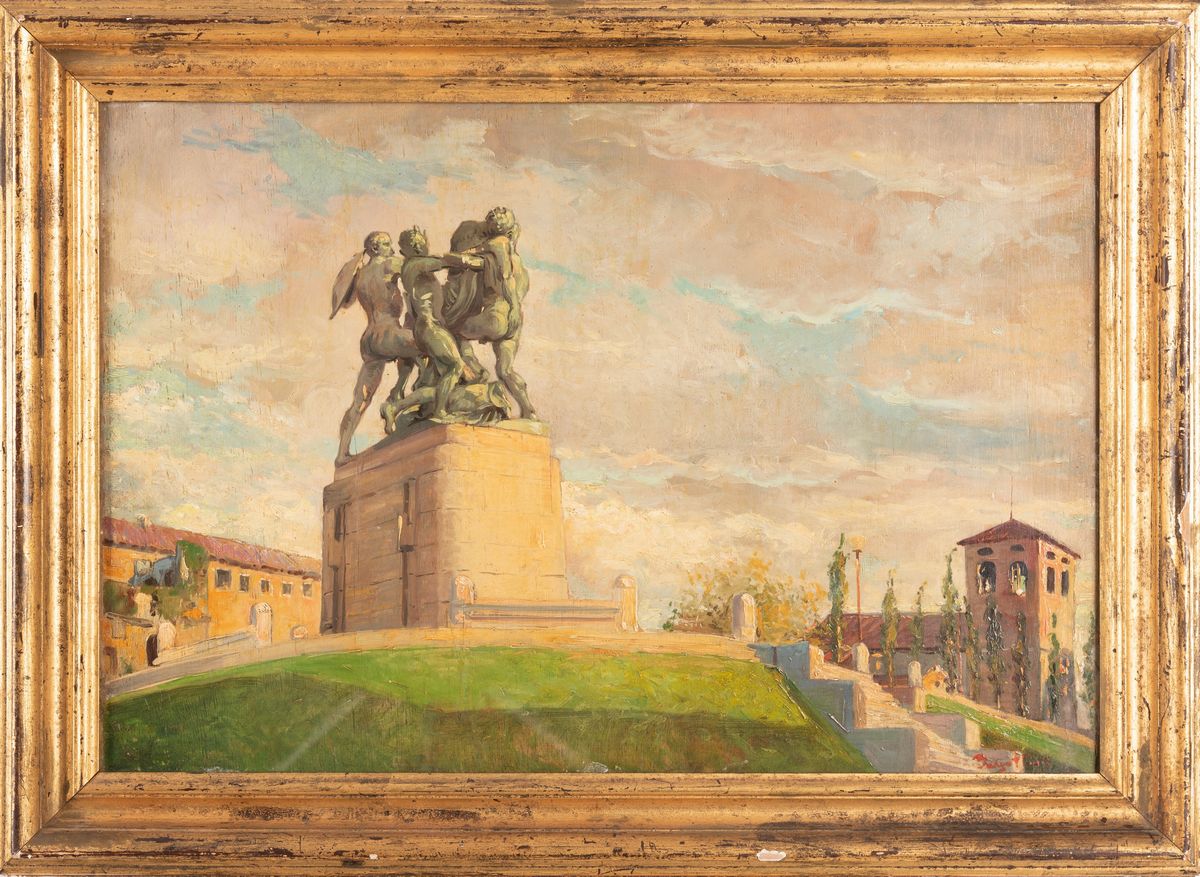 Giulio Bargellini - Paesaggio con Monumento