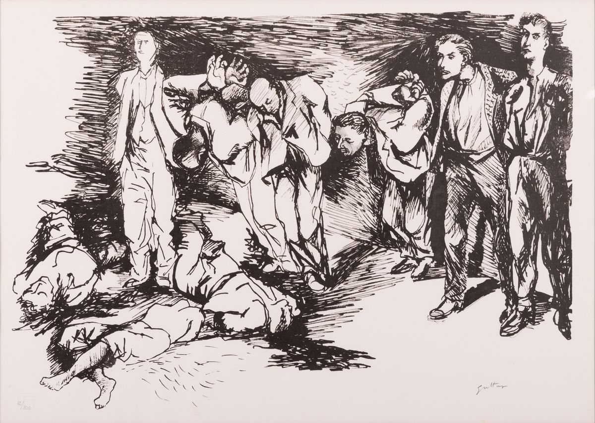 Renato Guttuso - Lotto di 5 Litografie "gott Mitt Uns"