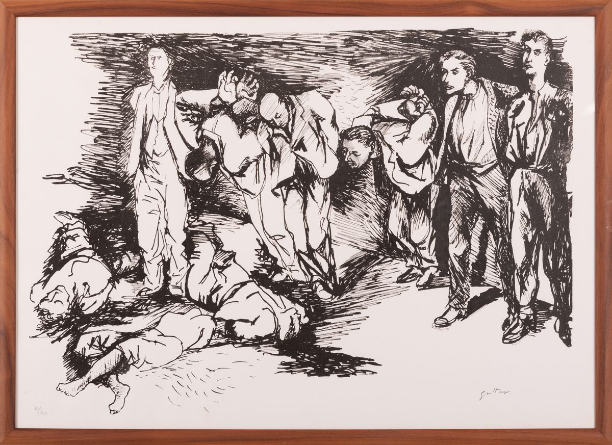 Renato Guttuso - Lotto di 5 Litografie "gott Mitt Uns"