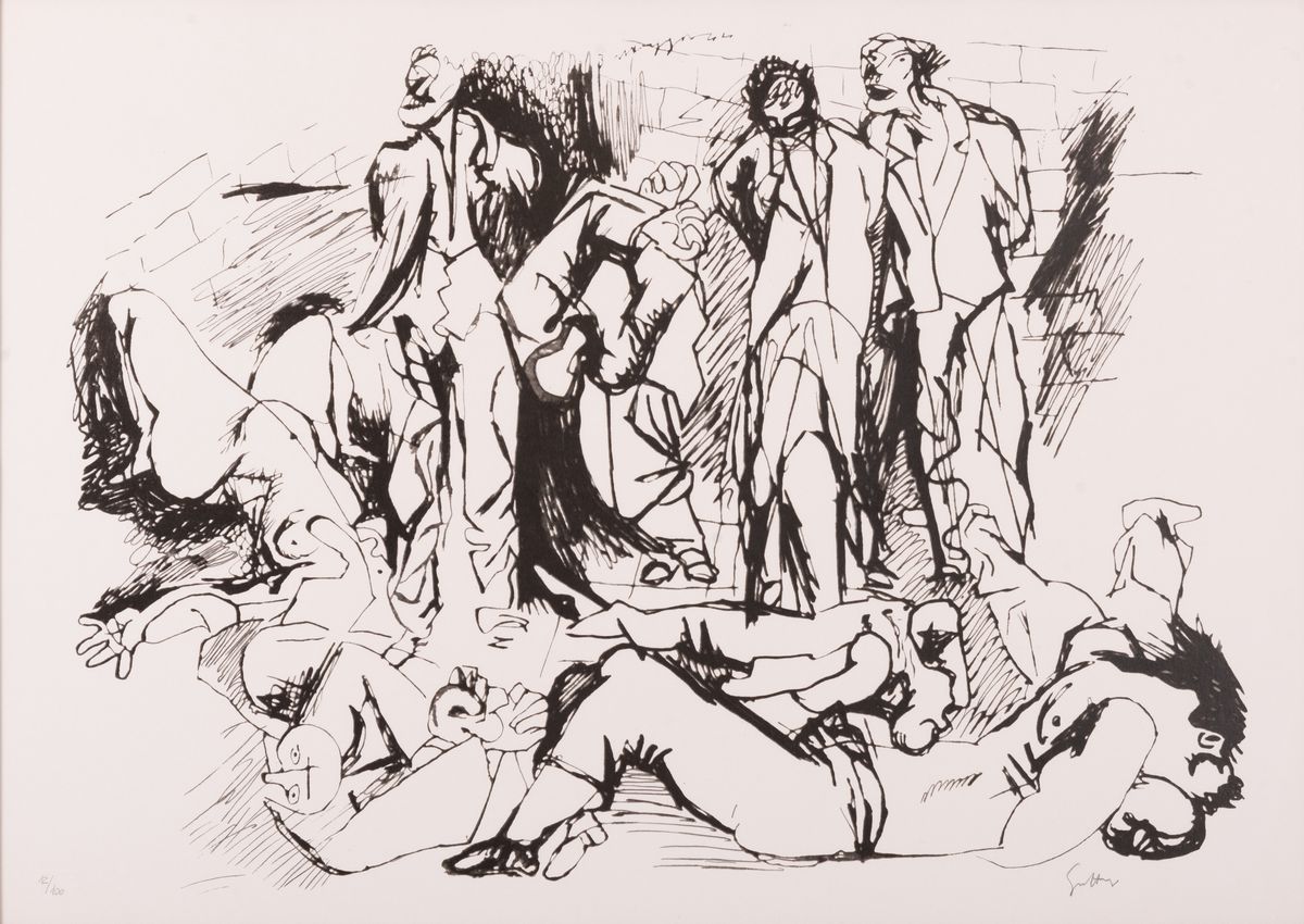Renato Guttuso - Lotto di 5 Litografie "gott Mitt Uns"