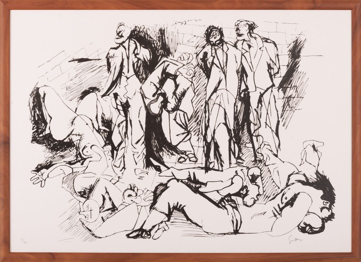 Renato Guttuso - Lotto di 5 Litografie "gott Mitt Uns"
