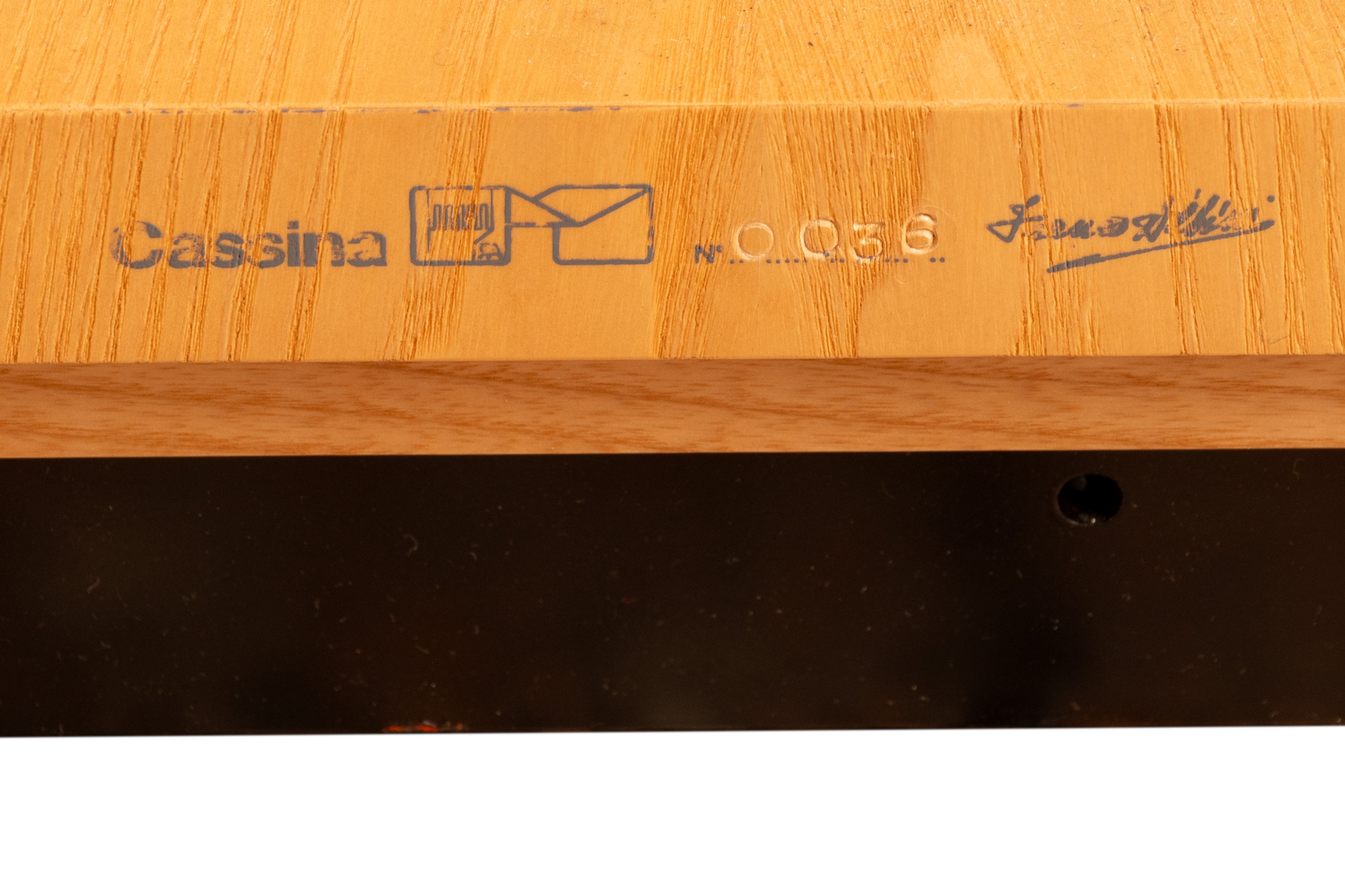 Franco Albini - Libreria “Veliero” per Cassina, struttura in acciaio inox e frassino
