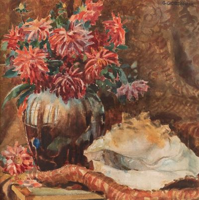 Natura Morta con Fiori e Conchiglie
