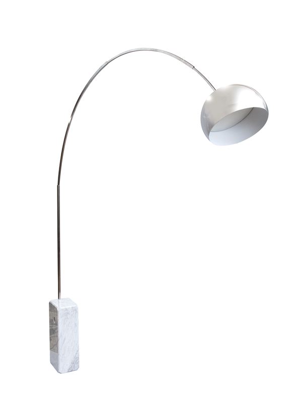 Achille Castiglioni - Lampada ad Arco con base in marmo di Carrara