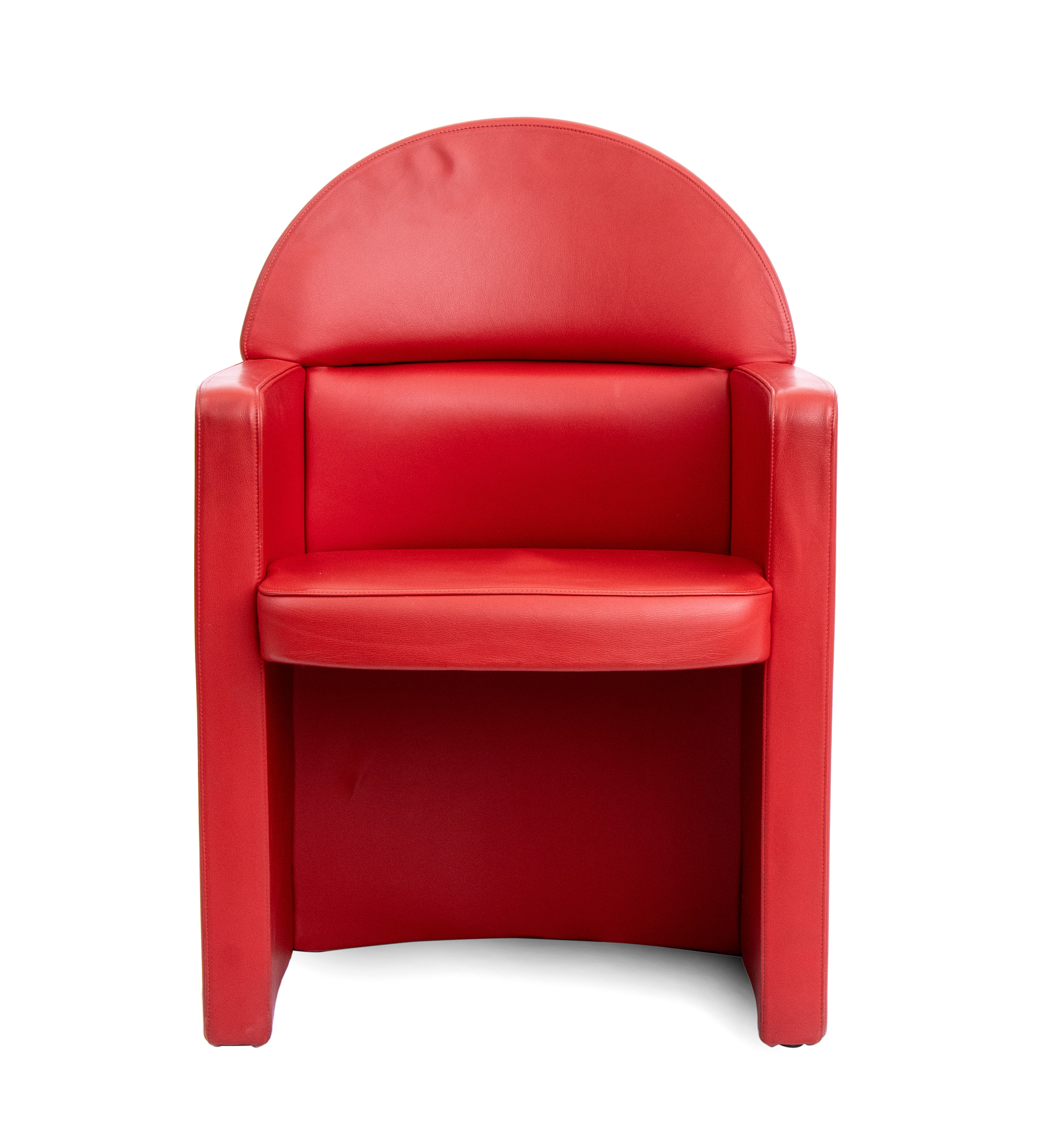 Paolo Pininfarina - Set di poltrone Ego e poltrona direzionale Ego President in pelle rossa (5 pe...